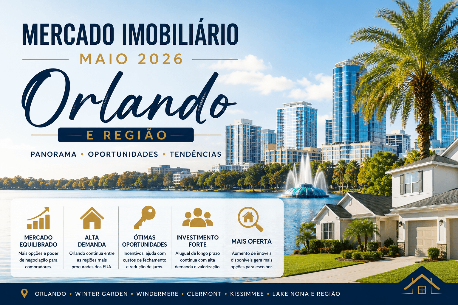 Mercado imobiliário em Orlando