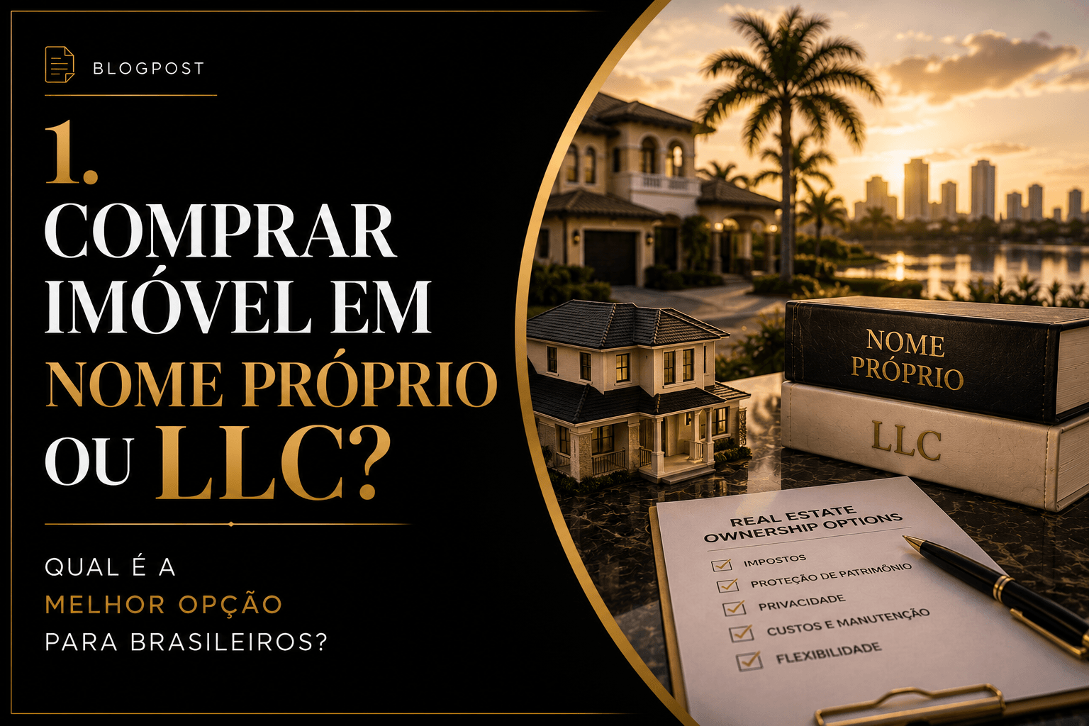 Comprar imóvel em nome próprio ou LLC