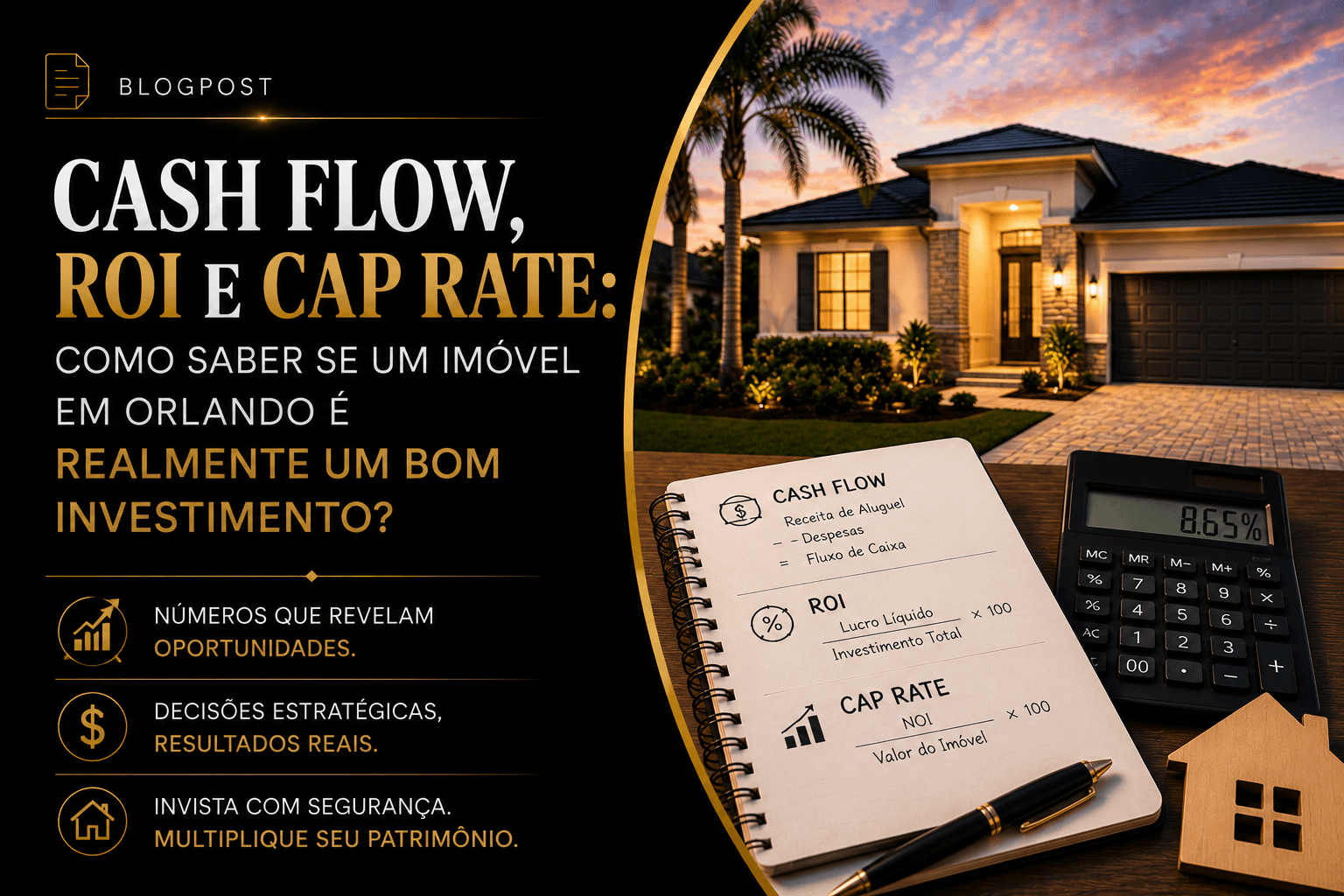 Cash Flow, ROI e Cap Rate em Orlando